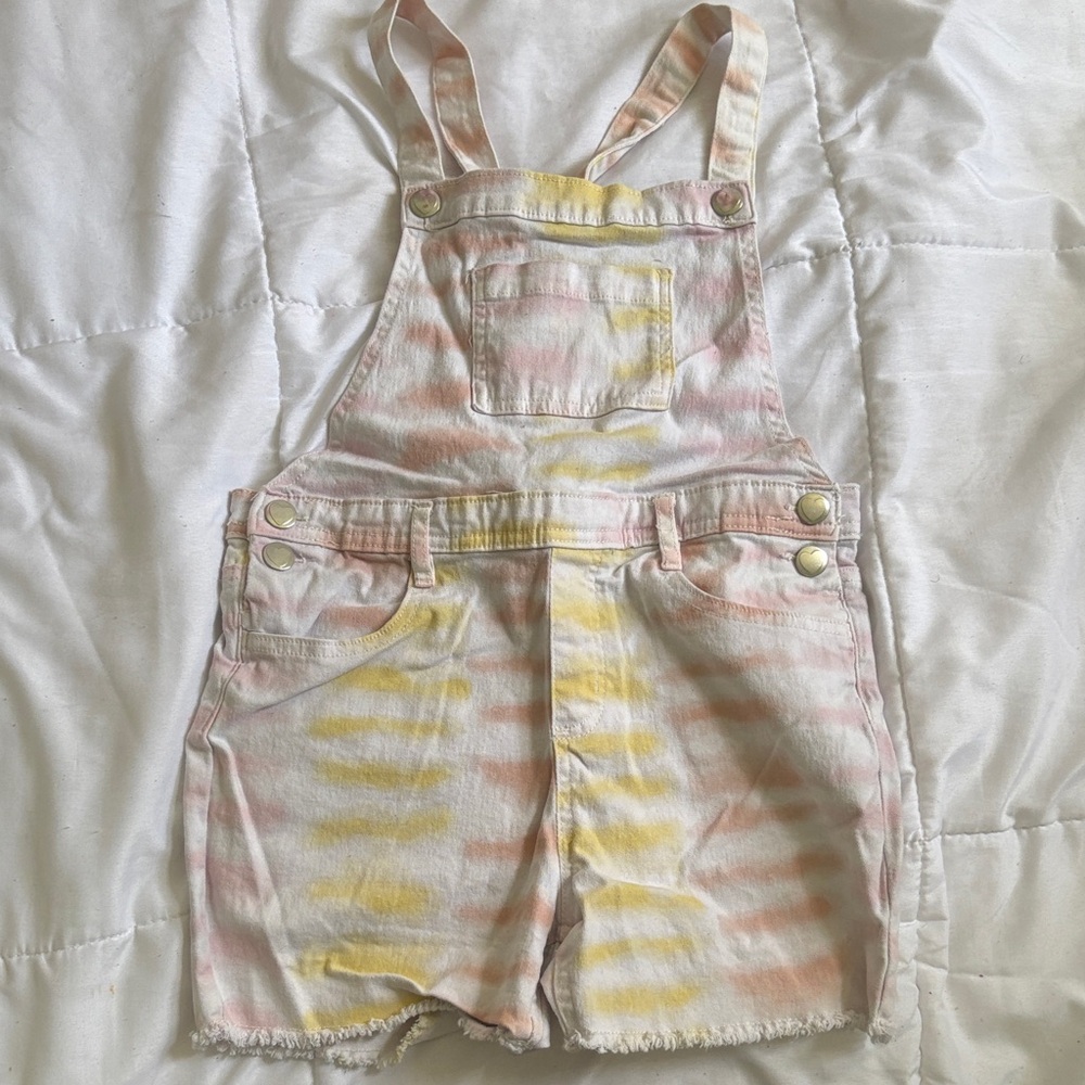 Garanimals Pink and Yellow Tie-Dye Overalls